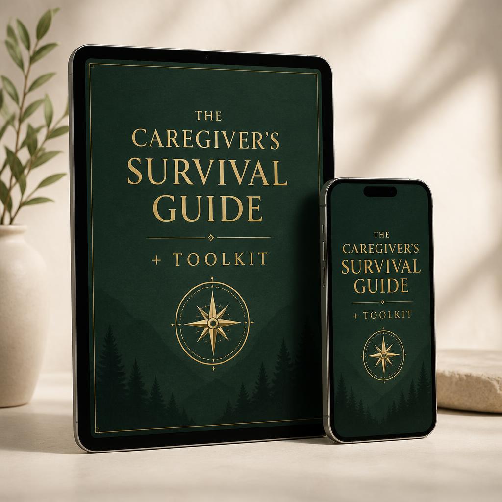 The Caregiver's Survival Guide + Toolkit on tablet and smartphone